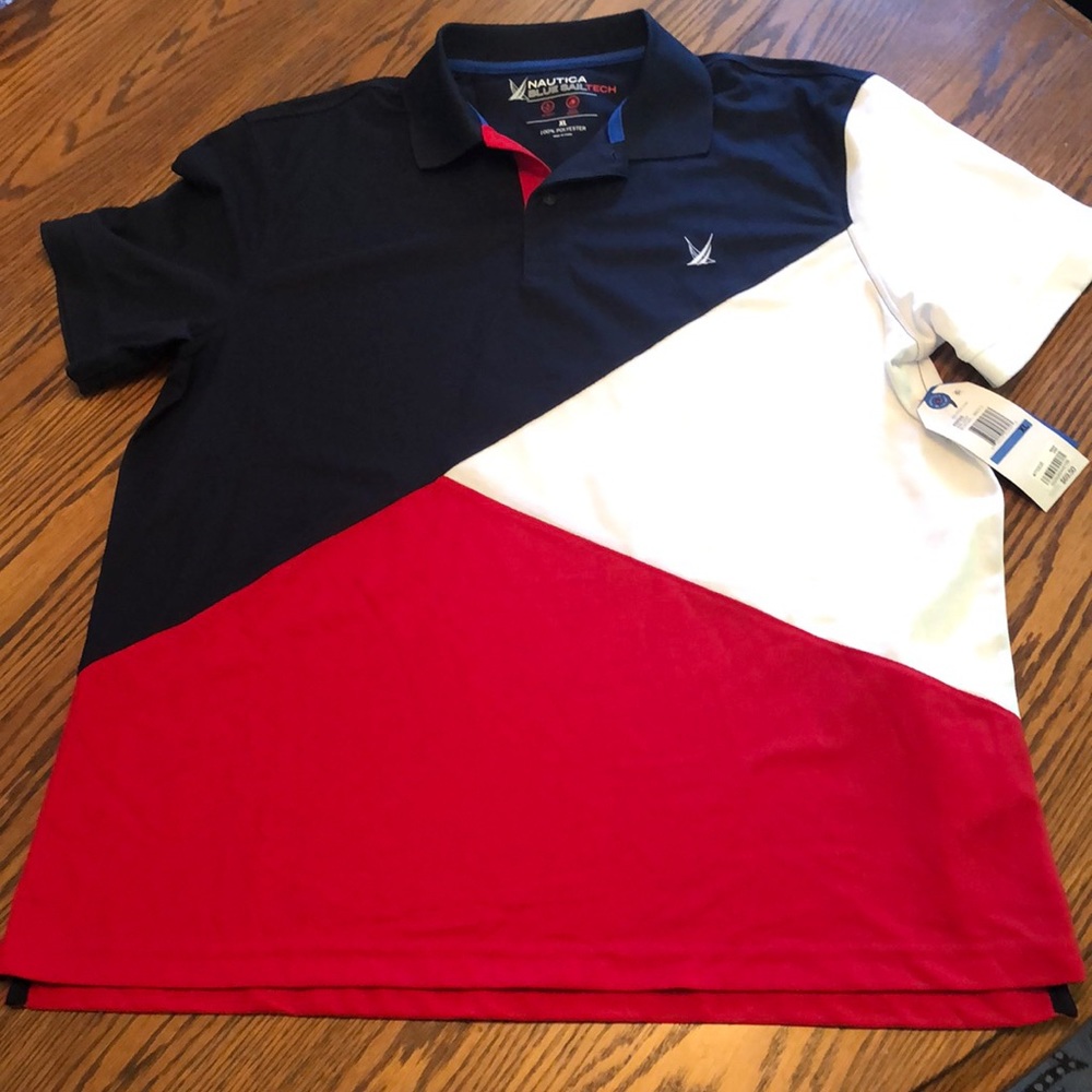 Men’s New with tags Nautica blue sail tech Polo XL